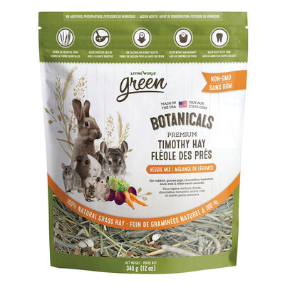 Living World Green Small Animal Premium Timothy Hay - Veggie Mix - 340 g