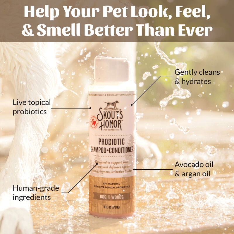 Skouts Honor, Probiotic Shampoo+Conditioner-DogoftheWoods-16oz image number null