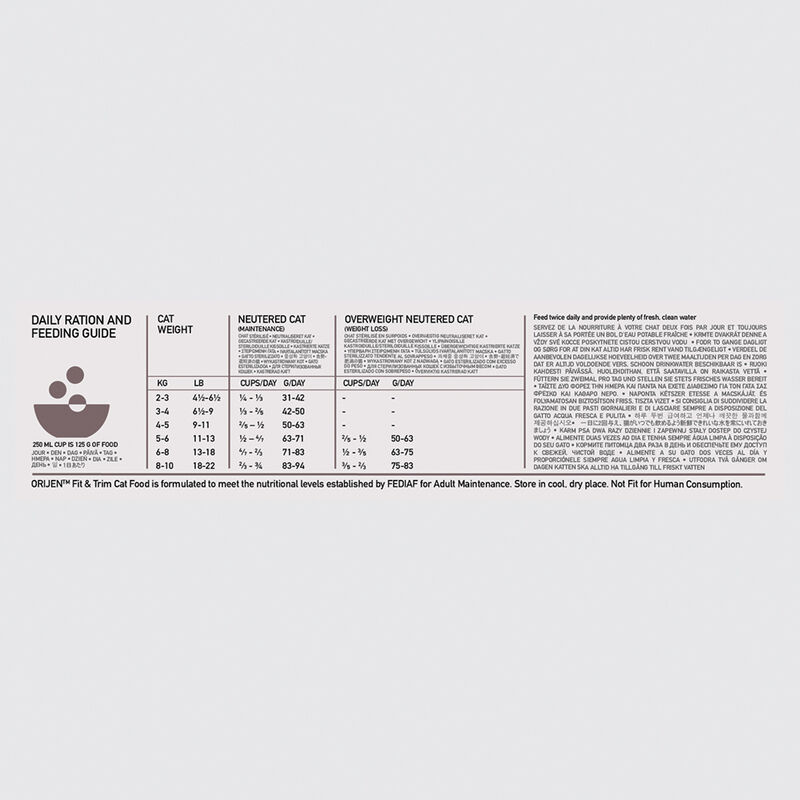 Orijen, Feline Adult Fit & Trim - Dry Cat Food image number null