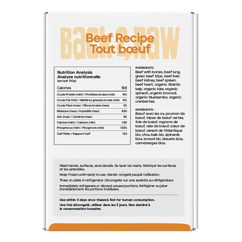 Back2Raw, Complete - Beef Recipe - 1.81 kg - 4 x 1 lb image number null