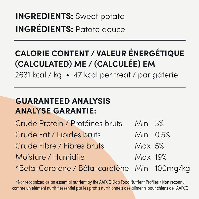 Crumps' Naturals, Sweet Potato Chews - Dog Treat image number null