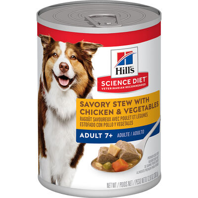 Science Diet, Can, Adult 7+ - Savory Stew Chicken & Vegetables - 363 g - Wet Dog Food