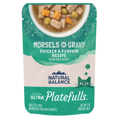 Natural Balance, Feline Adult Platefulls - Chicken & Pumpkin - 85 g - Wet Cat Food