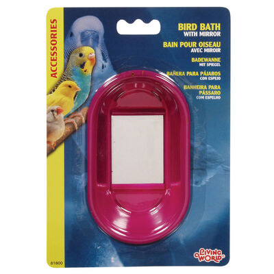 Living World Oval Bird Bath with Mirror