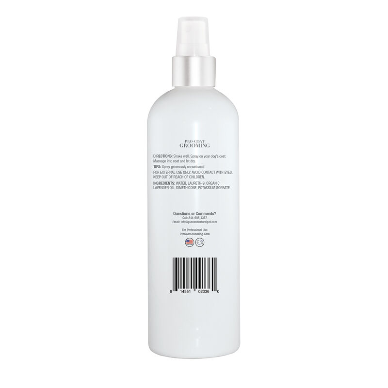 Pro Coat Grooming, Quick Wick Drying Spray - Lavender - 16 oz image number null
