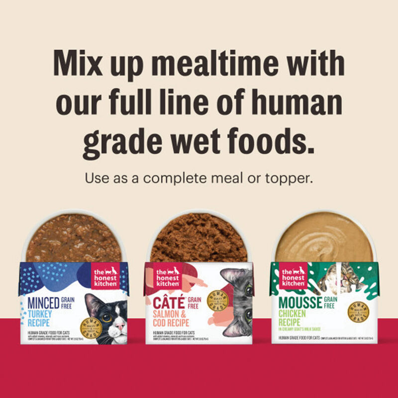 The Honest Kitchen, Mousse - Grain Free Chicken Recipe in Creamy Goat's Milk Sauce - Wet Cat Food image number null