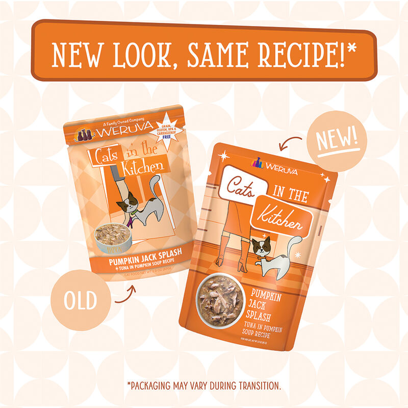 Weruva, Can Feline - Pumpkin Jack Splash - Tuna in Pumpkin Soup - 85g - Shreds - Wet Cat Food image number null