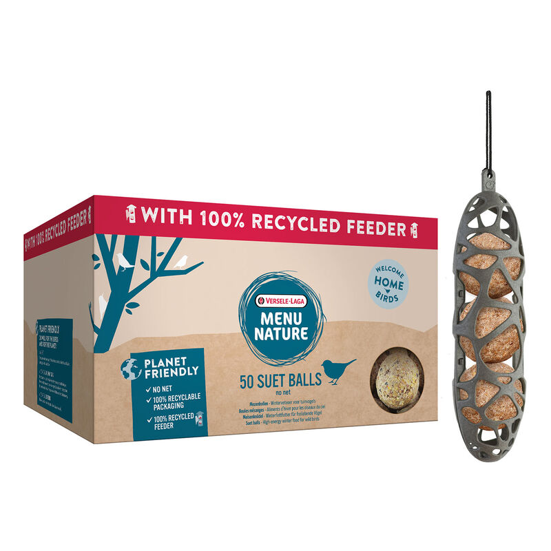 Versele-Laga Menu Nature Net Free Suet Balls w/ Feeder - 50 pk image number null