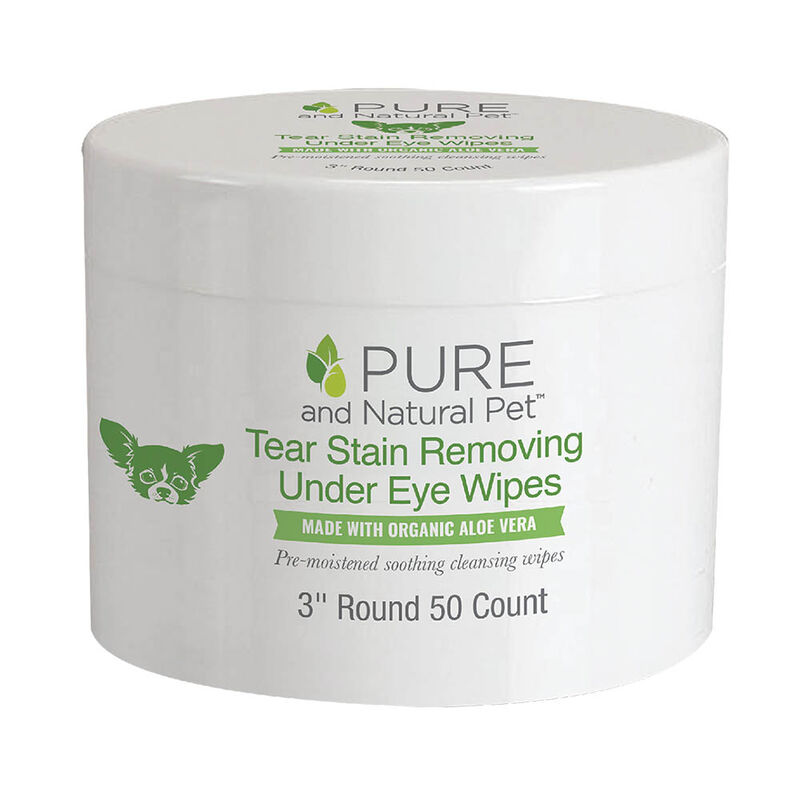 Pure and Natural Pet, Tear Stain Removing Under Eye Wipes - 50 ct image number null