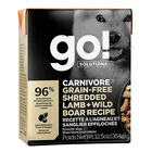 GO! SOLUTIONS, CARNIVORE Grain Free Shredded Lamb + Wild Boar Recipe for dogs - Wet Dog Food image number null
