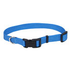Adjustable Dog Collar with Plastic Buckle, Blue, Medium - 1" x 14"-20" image number null