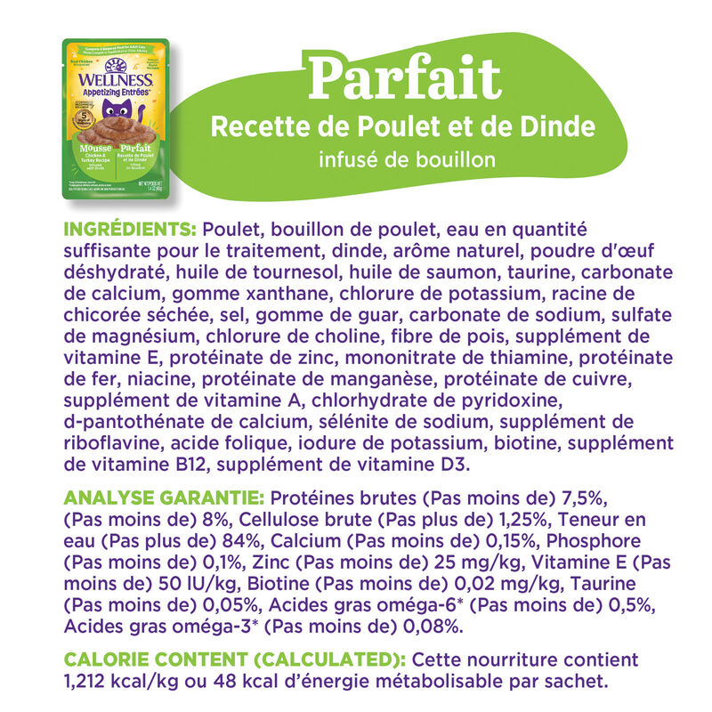 Wellness, Appetizing Entr&eacute;e - Mousse Chicken & Turkey with Broth - Wet Cat Food image number null
