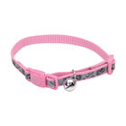 Cat Collar - Reflective Breakaway Pink Hearts - 3/8x8-12" image number null