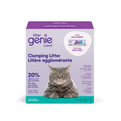 Litter Genie Clumping Litter 12 kg with Easy Roll Refill 8 Bags