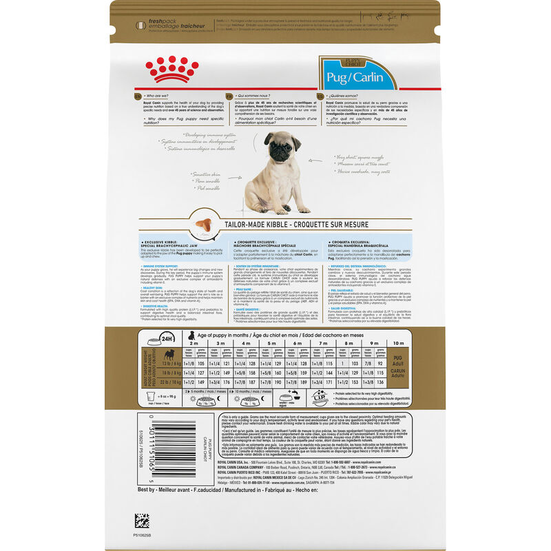 Royal Canin, Breed Health Nutrition Pug Puppy 2.5LBS - Dry Dog Food image number null