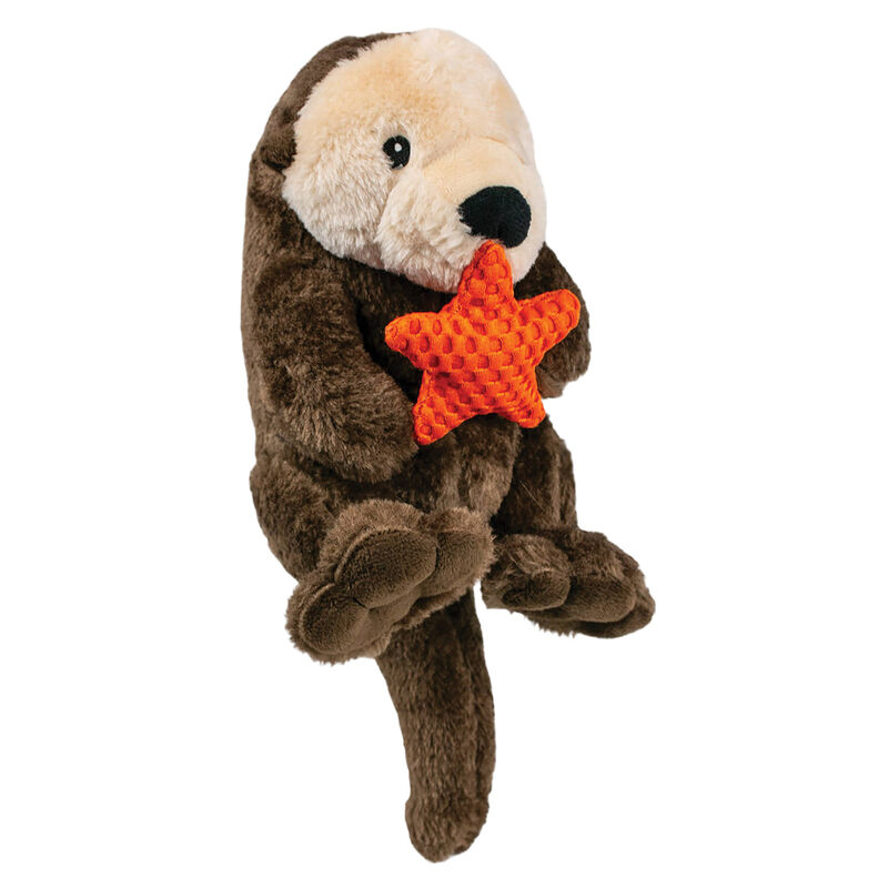 Tall Tails, Plush Otter w Squeak & Rope Toy - 13" image number null