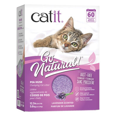 Catit, Go Natural! Pea Husk Clumping Litter - Lavender - 5.6 kg