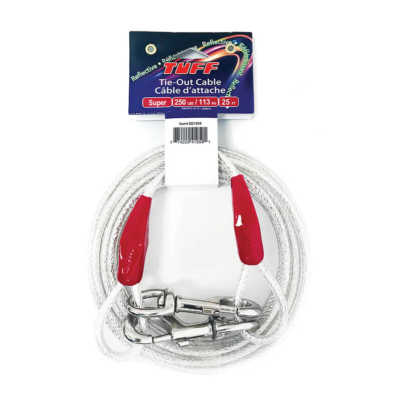 TUFF, Reflective Tie-Out Cable - Super - 25' image number null