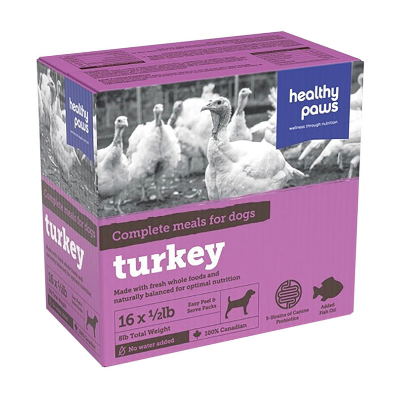 Healthy Paws, Canine Complete Dinner - Turkey - 16 x 1/2 lb image number null