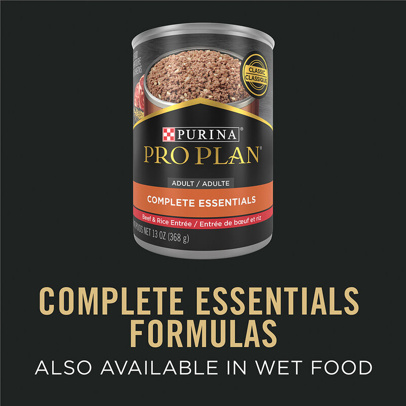 Purina Pro Plan Complete Essentials Adult, Shredded Blend, Beef & Rice Dry Dog Food 15.9kg image number null