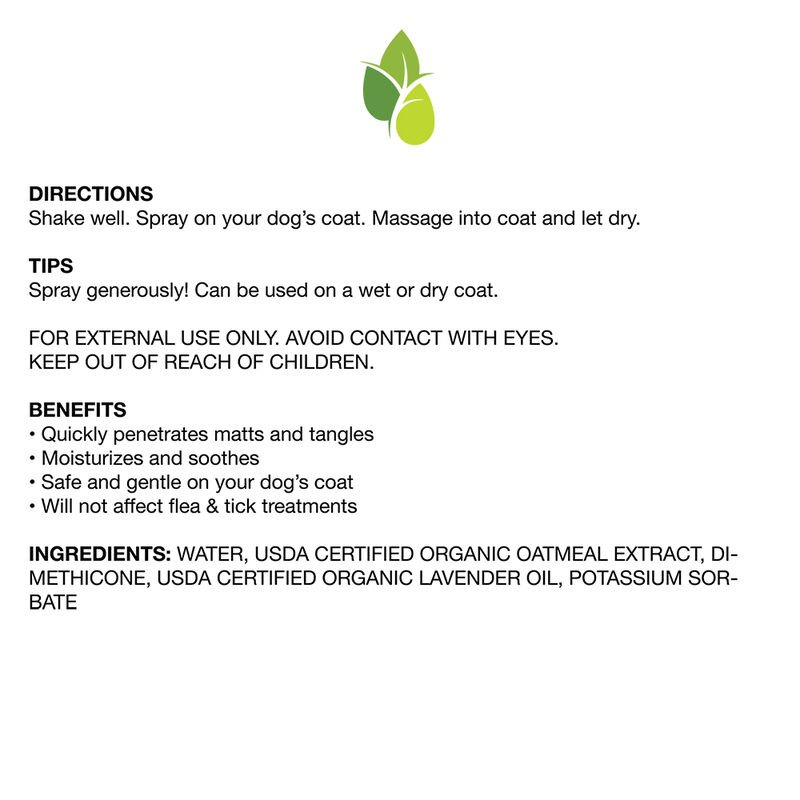 Pure and Natural Pet, Detangling & Conditioning Spray - 16 oz image number null