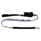 Smoochy Poochy, 2-Tone Nylon Hands Free Leash - Black/Lavendar - 1" x 6' image number null