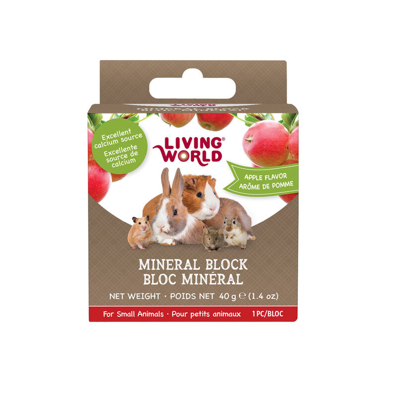 Living World Small Animal Mineral Block - Apple Flavour 40 g image number null