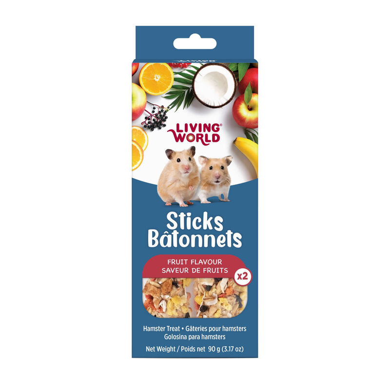 Living World Hamster Treat Sticks - Fruit Flavour 2 pk image number null