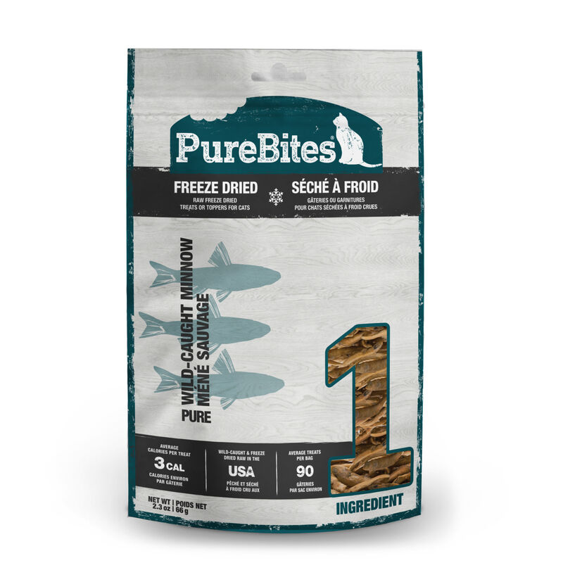 PureBites, Super Value Size Cat Treats - Minnow - 66 g - Freeze Dried Cat Treat image number null