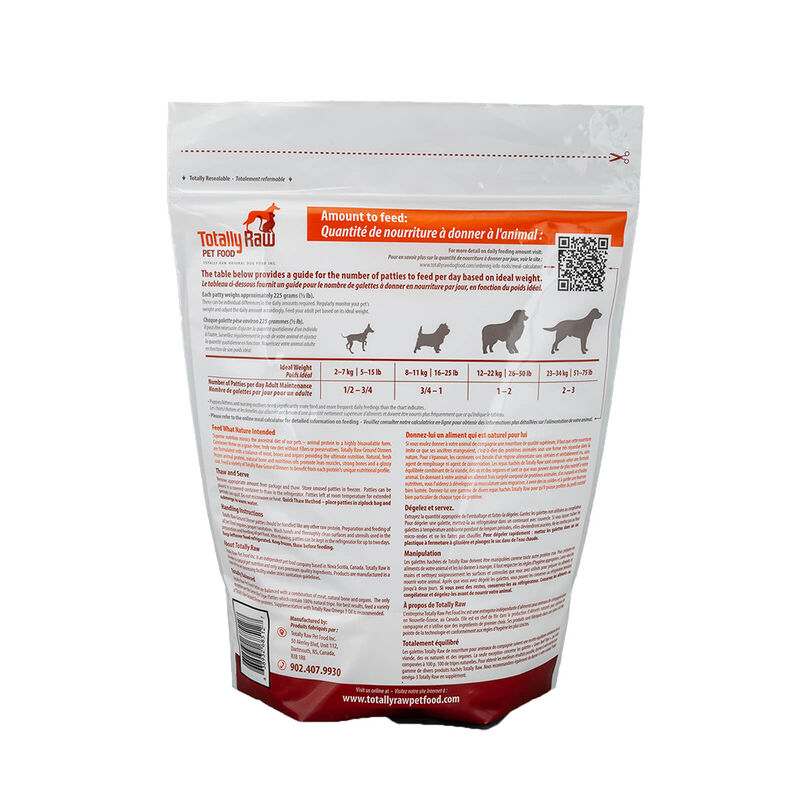 Totally Raw, Ground Beef & Vegetables Patty - 2.19 kg image number null