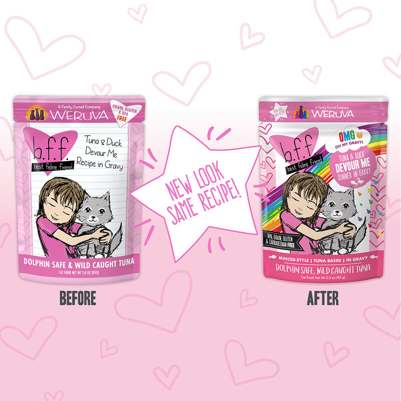 Weruva, Can Feline  - Tuna & Duck Devour Me - 85 g - Minced - Wet Cat Food image number null