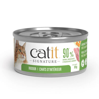 Catit, Signature Chicken, Turkey & Duck P&acirc;t&eacute; in Bone Broth for Indoor Adult Cats &ndash; 85 g Cat Wet Food