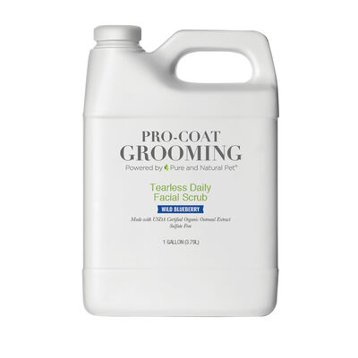 Pro Coat Grooming, Tearless Daily Facial Scrub - Wild Blueberry - 1 Gallon