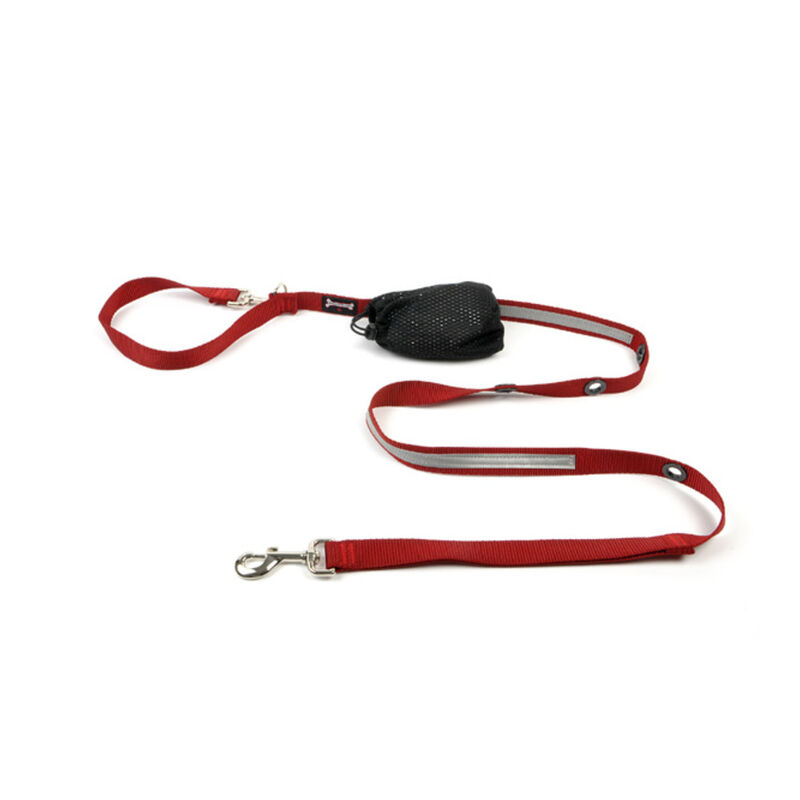 Smoochy Poochy, Optional Hands-Free Lead - Reflective Red - 1" Width - 6' image number null