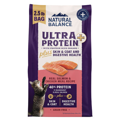 Natural Balance, Ultra Protein Plus - Skin & Coat & Digestive Health - Salmon & Chicken Meal Recipe 