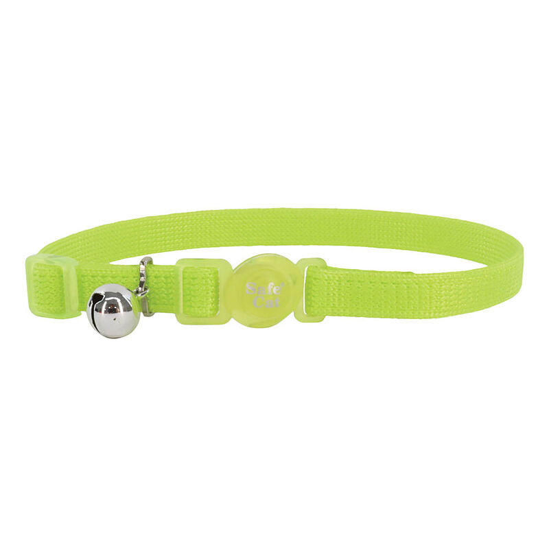 Cat Collar Adjustable Breakaway Snag Proof Lime - 3/8x8-12" image number null