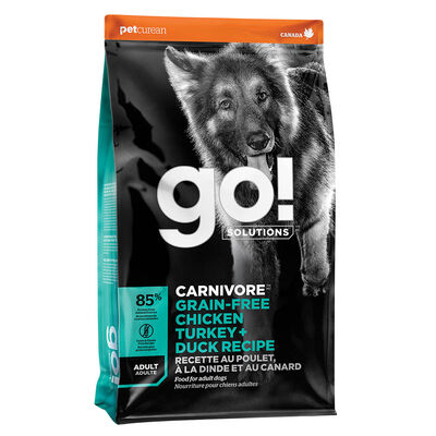 GO! SOLUTIONS CARNIVORE Grain Free Chicken, Turkey + Duck Adult Recipe for dogs