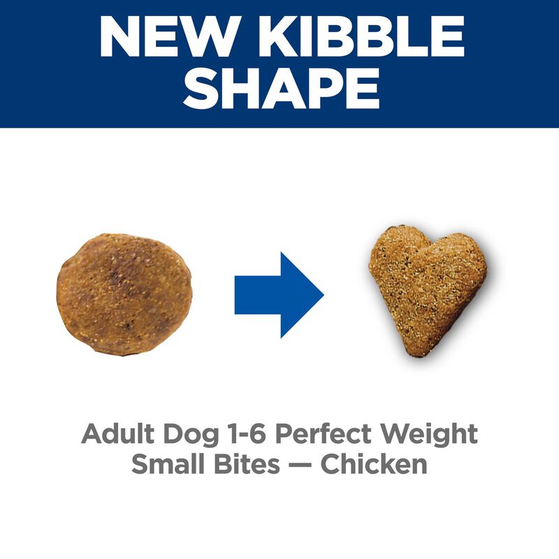 Science Diet, Adult Small Bites Perfect Weight Chicken Recipe - Dry Dog Food image number null
