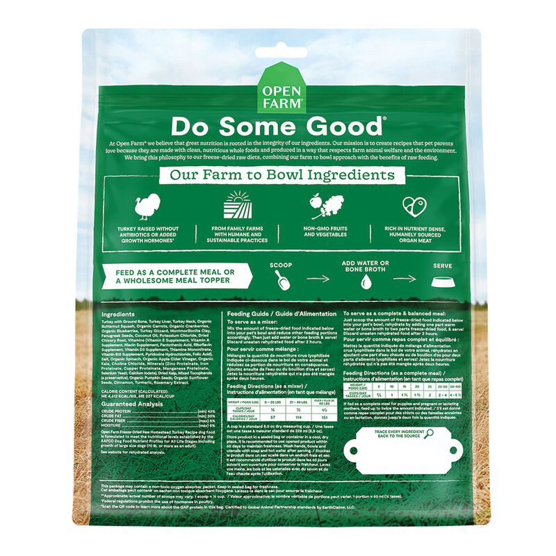 Open Farm, Homestead Turkey Freeze Dried Raw Dog Food - Freeze Dried Dog Food image number null
