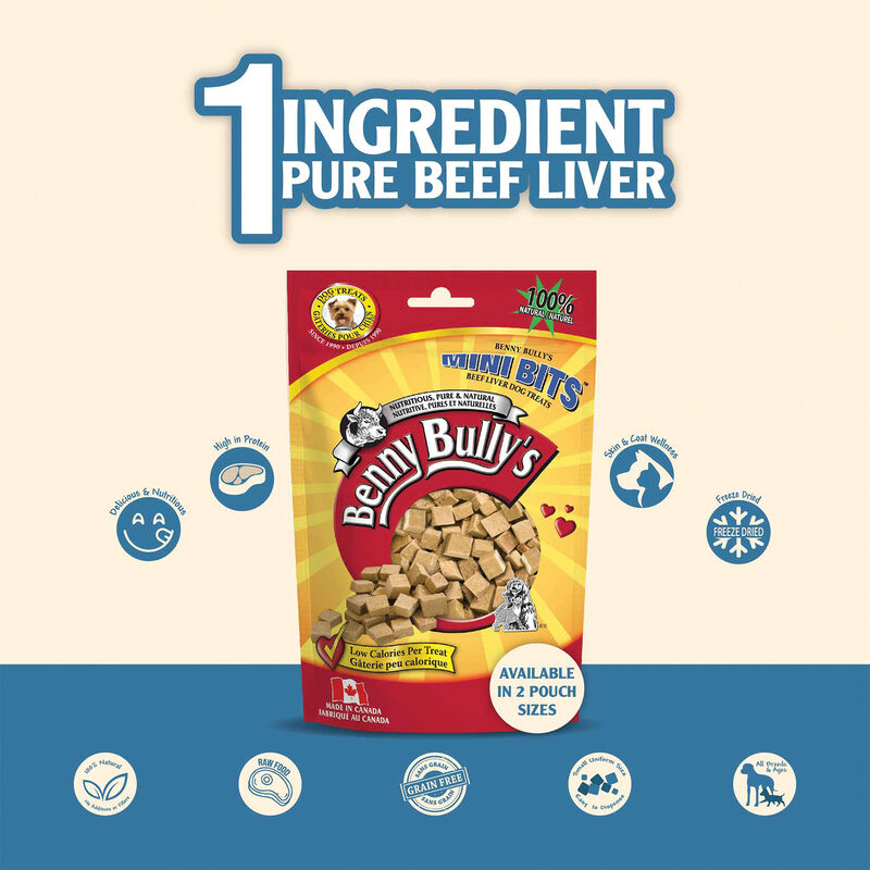 Benny Bully's, Mini Bits&nbsp;- Beef Liver - 50 g - Dog Treat image number null