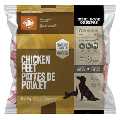 Big Country Raw, Chicken Feet - 1 lb - Frozen Dog Food