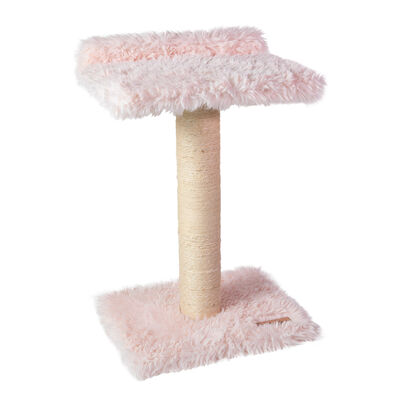 Noba 1 Tier Cat Perch - Dusty Pink Faux Fur