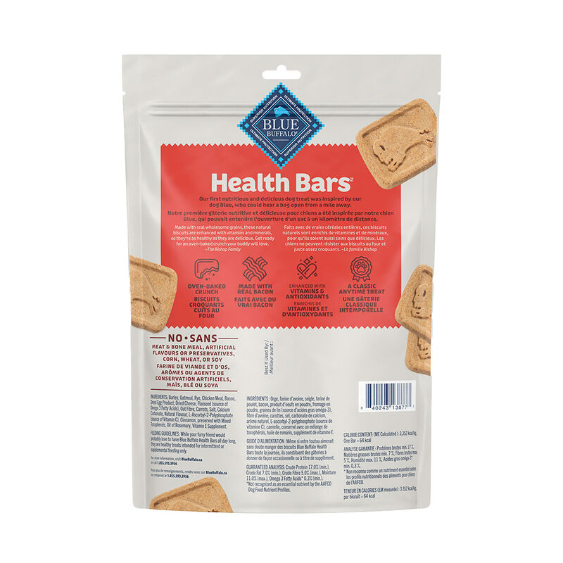 Blue Buffalo, Health Bars - Bacon, Egg & Cheese - 453 g - Dog Biscuit image number null