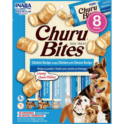 Inaba, Churu Bites Dog Treat - Chicken w/ Cheese Wraps - 96 g