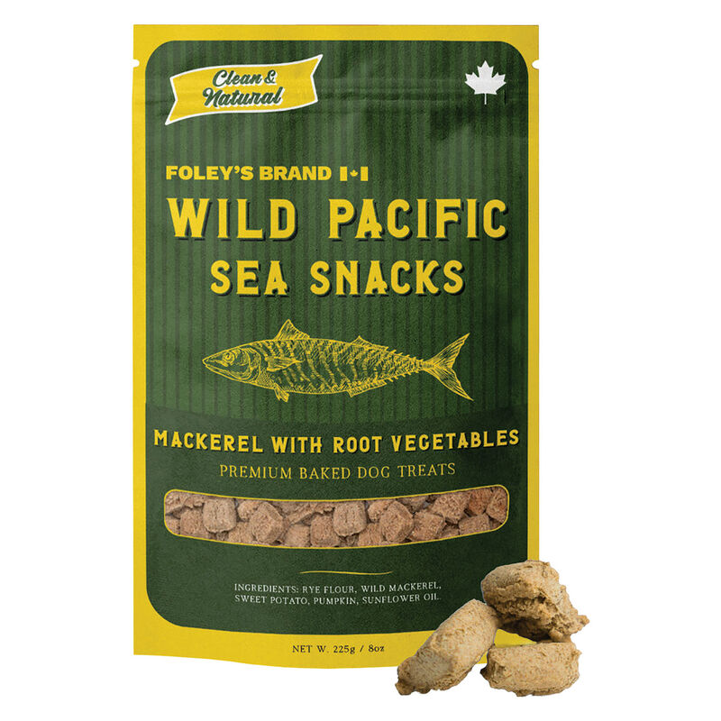Foley's, Wild Pacific Sea Snacks - Mackerel with Root Vegetables - Baked Dog Treats image number null
