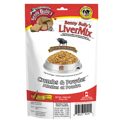 Benny Bully's, LiverMix Crumbs & Powder - Beef Liver - 454 g - Freeze Dried Dog Treat