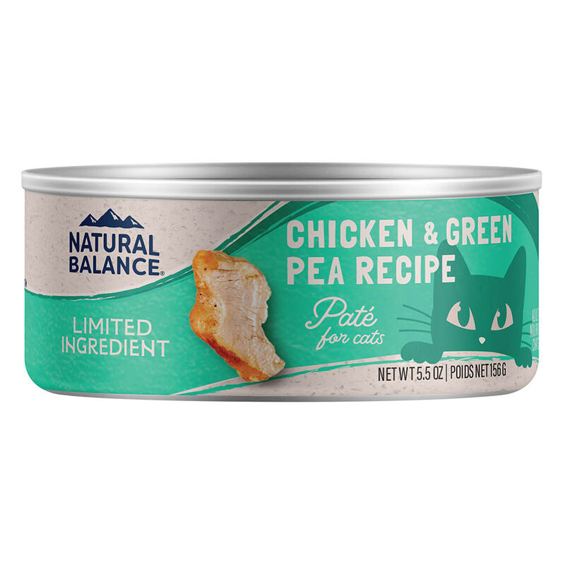 Natural Balance, Cat Can L.I.D. Chicken & Green Pea  - 5.5 oz - Wet Cat Food image number null