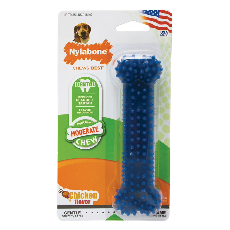 Nylabone, Dental Chew, Chicken Flavour Bone image number null