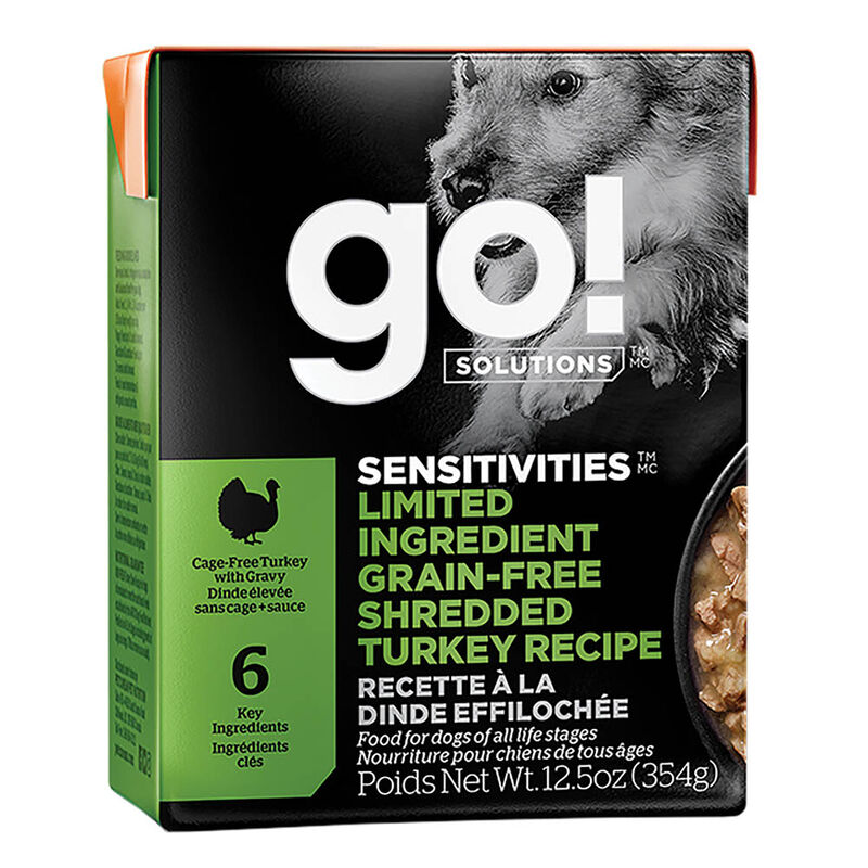 GO! SOLUTIONS, SENSITIVITIES Limited Ingredient Grain Free Shredded Turkey Recipe for dogs - Wet Dog image number null