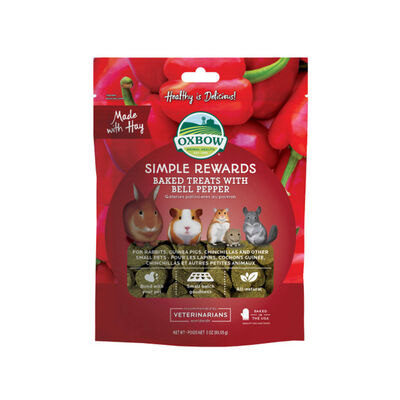 Oxbow Animal Health Simple Rewards Baked Treats for Small Animals - Bell Pepper